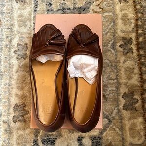 Brown Leather Women's Loafers